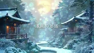 【852Hz×日本伝統音楽】雪明りの神社で心を浄化する20曲｜直感力を高めるソルフェジオ周波数Lofi BGM
