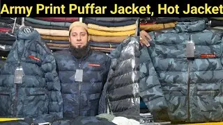 Army Print Puffar Jacket || ,Hot Jacket Best quality & Black Harry Puffar Jacket Best quality
