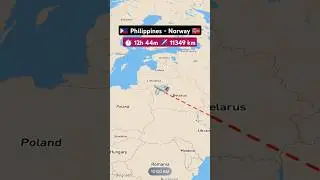 Philippines to Norway flight ✈️ route explore live#flight #route #explore #aviation #excelbytesized