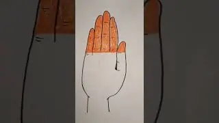 ✋= 🇮🇳 easy drawing for beginners #shorts #india #drawing #hand #flag #easy #viral #video