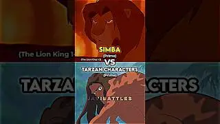 Simba Vs Tarzan Characters #disney #edit #tarzan #lionking #simba #versus #battle #1v1 #1vs1 #shorts
