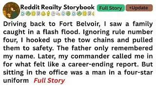 [Full Story]Driving back to Fort Belvoir, I saw a family caught in a flash flood. Ignoring rule....!