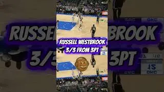 Russell Westbrook 3/3 from 3PT range. Sacramento Kings vs. Oklahoma City Thunder #NBA #Basketball