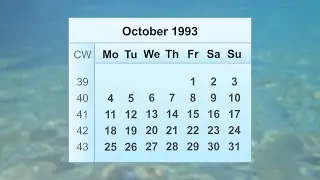 October 1993 Calendar