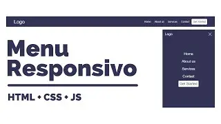 CRIANDO MENU 100% RESPONSIVO - HTML, CSS E JS
