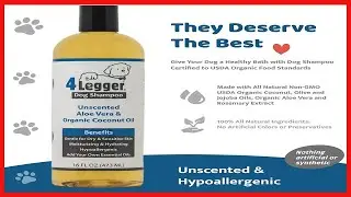 4Legger Organic Dog Shampoo USDA Certified, Hypoallergenic Dog Shampoo, Dog Coconut Shampoo, Gentle