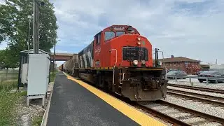 OMLX #9469 and Omlx #4200 lead a local freight at prairie street, Blue island, Illinois
