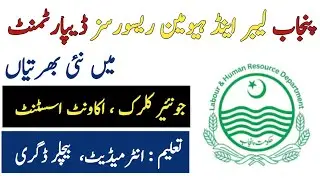 Punjab Labour & Human Resource Department Jobs 2025 | PPSC Junior Clerk & Accounts Assistant Jobs