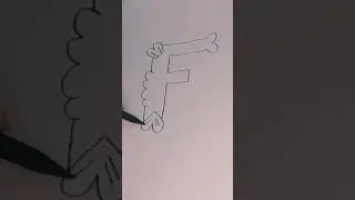 How to draw alphabet letter f fish #drawingchallenge #alphabet #shorts