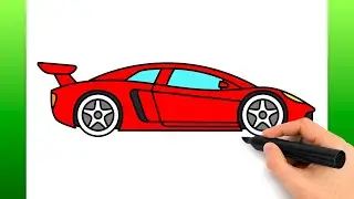 スポーツカーの描き方（簡単な描き方チュートリアル）