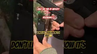 Half the FUN of AIRSOFT is RELOADING #shorts #airsoft #youtubeshorts #reload
