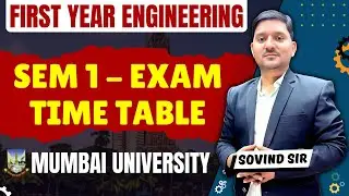 First Year Engineering | Sem 1 | Mumbai University | Time Table | Chemistry | Sovind Sir  2025 |