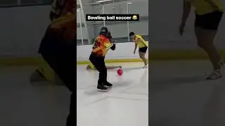 Bowling ball soccer on ice 😂😅 | #shorts