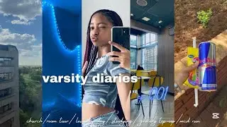 varsity diaries ep.01. [church/ room tour/ laundry/ studying/ grocery top-up]