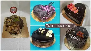 Truffle eggless cake designs with chocolate garnish and chocolate glaze @debakeryjunction #dbjcake