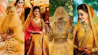 yellow Bridal Lehenga Designs  | yellow Lehenga Designs ideas for brides