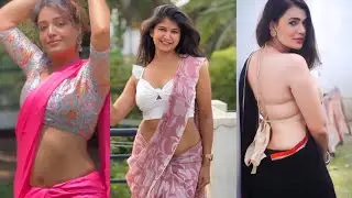 Glamorous  Diva Bold Fashion  beautiful glamorous  saree Indian Diva Style