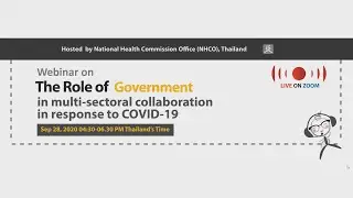 webinar on the role of Government in multi-sectoral collaboration in response to Covid-19 (9/28/20)