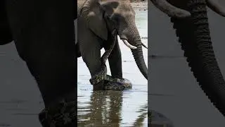 #elephant vs #snake  😭😭😿🐘🐍 #wildlife  #python