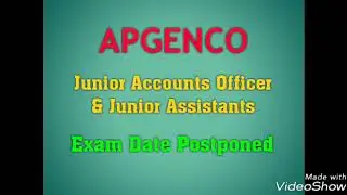AP GENCO Junior Accounts Officer & Assistants Exam Postponed to 21 January, 2018
