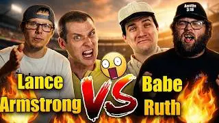 UNSPORTSMANLIKE CONDUCT!!! | Babe Ruth vs Lance Armstrong - Epic Rap Battles of History  (REACTION)