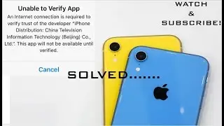 Unable to verify app in IOS  - FIXED