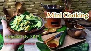 Mini food #13 Fried cucumber  Mini Cooking  Mini cocina  Tiny cooking l Miniature cooking l 미니 요리