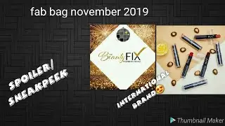 Fab bag november 2019 | spoiler | sneakpeak | international brand