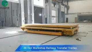 20 Ton Workshop Rail Transfer Trolley, Lifting Table Track Handling Cart
