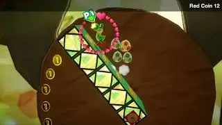 [Yoshi's Crafted World] Floppin' and Poppin' - All Smiley Flowers, Red Coins