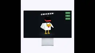 3D Chicken Minecraft Website #html #css #javascript #website #shorts #beginners #design #animatedbut