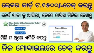 Labour Card Payment Status Online Odisha|Labour Card 1500/- Payment Check|Labour Card Online Apply|