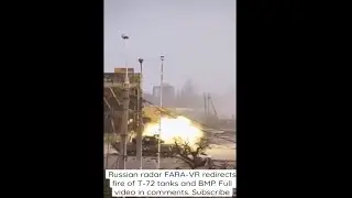 Russian portable radar FARA-VR redirects T-72 tank and BMP fire. Russia Ukraine war.