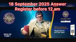 KBC Golden Week Registration Answer 2025| 18 September 2025 |BHIM App #KBC17 #goldenweek #BHIM APP