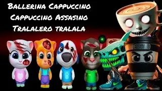 Ballerina Cappuccino, Cappuccino Assasino and Tralalero Tralala Zombie 🧟&zwj;♂️ / Dead Talking Friends