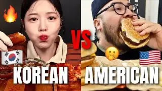KOREAN vs. AMERICAN mukbangers (part 2)