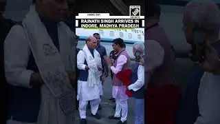 Defence Minister Rajnath Singh arrives in Indore, Madhya Pradesh