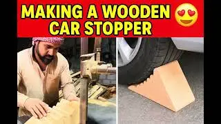Car Safety Hack 🔧 | Wooden Tire Stopper #CarHack #DIYTool #Woodwork #CarSafety 