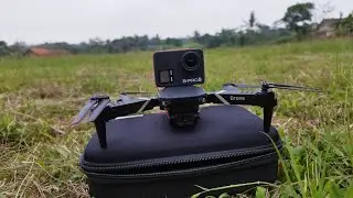 Drone E88 | drone kocak nyoba buat ngangkat action cam | cheap drone trying to lift an action cam 😂