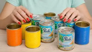 2 Easy Beautiful Tin Can Crafts! Let’s recycle waste tin containers | Reuse & Recycle Ideas ✨