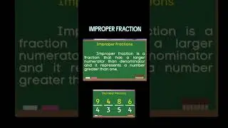 #improperfractions #properfractions #mixednumbers