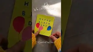 Cute Birthday Card 🥳#shorts #handmadecards #youtubeshorts #diy #shortsfeed #diycrafts #cutecards