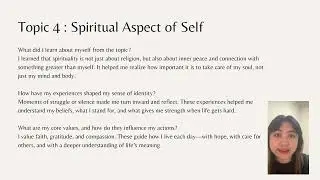 personal creative reflection