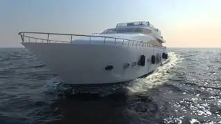 yacht and sea animation test. 3ds max vray phoenix fd