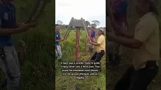 Installing Fence Posts With Manual Driver Tool