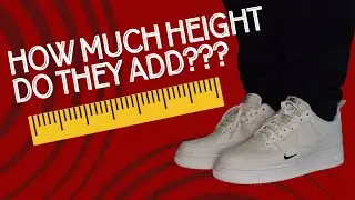 How much height do the Nike Air Force 1 add??? #nikeairforce1 #nikeairforce