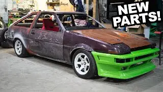The AE86 Gets New Wheels and a Front Bumper