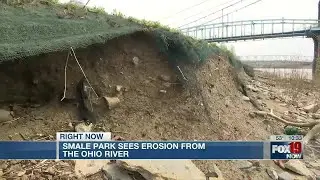Ohio River causing erosion at Smale Park