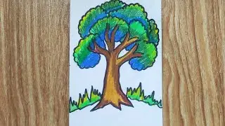 Banyan tree  Drawing  step by step || Drawing for Beginner  RN Drawing Academy