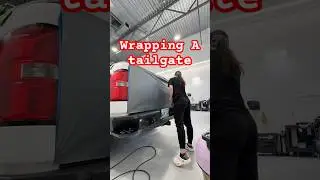 Wrapping a truck tailgate #vehiclewraps #wrapping #carwraps #vinylwrap #mattewrap